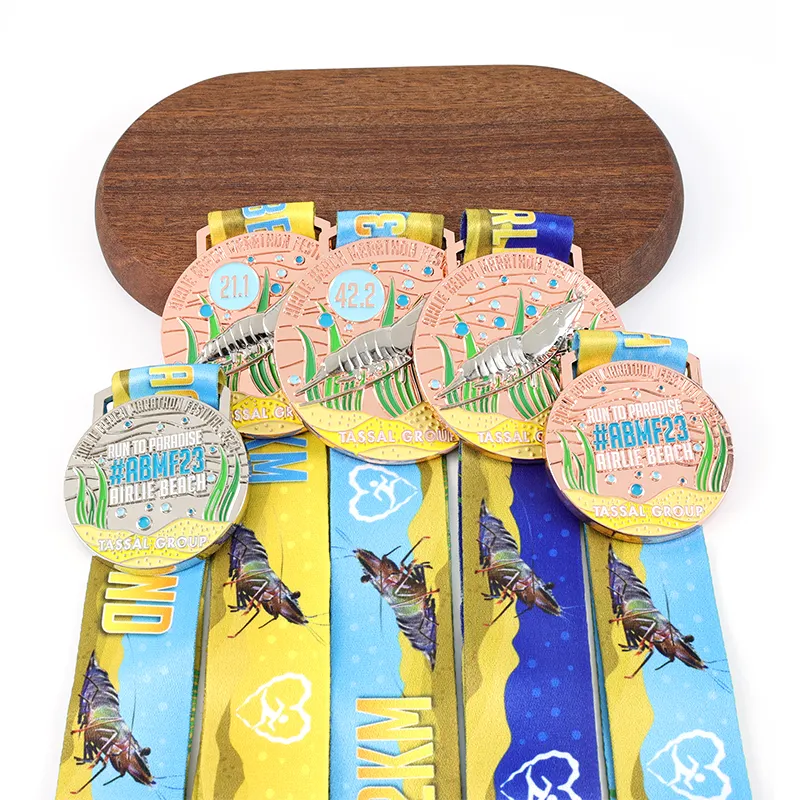 Manufacturer Free Design Custom Synchronized Swimming Kids Club Metal Medals Sports Ocean Medals
