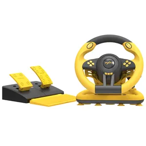 Neues Update PXN V3Pro gelb schwarze Farbe Gaming Rennsport Lenkradregler mit 180 Drehwinkeln für Switch-Spiele