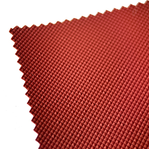 Motif croisé PVC cuir synthétique diamant rouge en relief Faux cuir pour sacs coques de téléphone sièges de moto canapés - Product Image 2