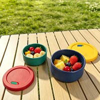 Boîtes de conservation alimentaire en silicone avec couvercles, boîte à lunch réutilisable empilable sans BPA, compatible lave-vaisselle, micro-ondes et congélateur