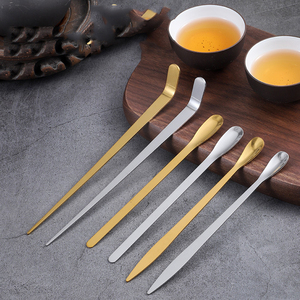 Astief - Cuchara <span class=keywords><strong>de</strong></span> Té <span class=keywords><strong>de</strong></span> Acero Inoxidable 304, Color Oro y Plata, con Logotipo Personalizado al por Mayor, Cuchara Chashaku para Té <span class=keywords><strong>Matcha</strong></span> - Product Image 1
