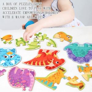 Rompecabezas de Dinosaurios Coloridos de Dibujos Animados Montessori para Niños - Product Image 2