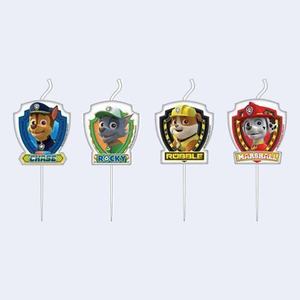 Paw Patrol Birthday <b>Candles</b> 4Pcs Character Cake Toppers Party Decor - Product Image 1