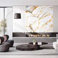 Prix de gros Panneau mural 3D en PVC UV effet marbre, moderne, simple, géométrique, atmosphérique, auto-adhésif et pelable