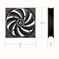 Pour ARCTIC F12 PWM PST 12CM silencieux contrôle de température Intelligent refroidi à l'eau en aluminium PC dissipateur thermique châssis ventilateur pour ordinateur