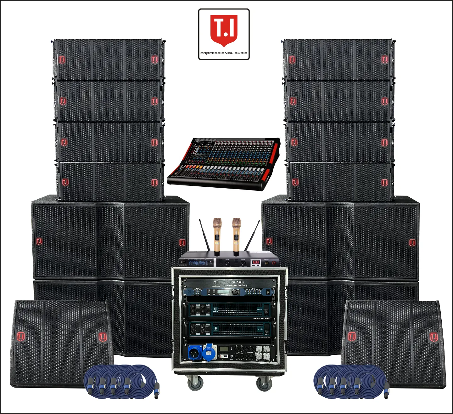 Genauigkeit Pro Audio Neues Design 10 ''Zoll 800W RWS Line Array 18-Zoll-Bass-Subwoofer Lautsprecher Audio DJ Professional