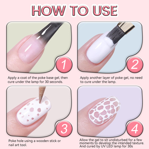 LILYCUTE เจลสีขาวดำ 8 มล. สีสดใส เจลโป๊ก พร้อมเบสเจล รับผลิตแบรนด์ส่วนตัว เจลลายลูกไม้ เจลเพ้นท์ลายแบบนามธรรม สำหรับตกแต่งเล็บ - Product Image 6