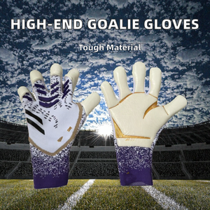 Gants de gardien de but de football C&Z haute performance pour jeunes et adultes, respirants, en latex, à doigts entiers, fermeture à enfiler - Product Image 3