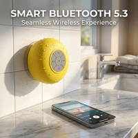 Altavoz Portátil Impermeable con Ventosa, Directo de Fábrica, V5.3, Llamadas Manos Libres, 6 Colores, Altavoz para Ducha de Baño, Logotipo Personalizado