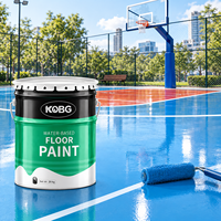 Peinture pour sols en béton à haute adhérence, peinture acrylique pour sols à base d'eau, revêtement de sol coloré en option pour garage, entrepôt, atelier