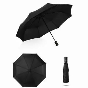 Parapluie automatique pliable logo personnalisé pas cher prix promotionnel coupe-vent pour parapluie 3 plis