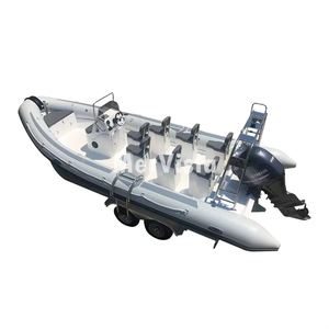 Bateaux pneumatiques de luxe de 7 m en caoutchouc Barvoy Patrol Cruising Orca en aluminium Hypalon avec moteur hors-bord - Product Image 1