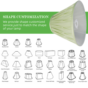 Hot Selling Duck Egg <strong>Green</strong> Color Empire Lining <strong>Lamp</strong> <strong>Shade</strong> Handmade Eco-Friendly Stitched Modified Box Pleated Lampshade - Product Image 4