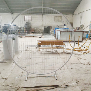 Arco Rotondo Nero per Decorazioni Matrimoniali, Supporto per Fiori e <span class=keywords><strong>Palloncini</strong></span> con Rete, 2m - Product Image 5
