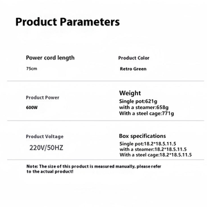 Marmite électrique antiadhésive de 1,8 L avec couvercle en verre trempé, utilisation domestique, hôtelière et extérieure, mini-marmite multifonctionnelle - Product Image 6