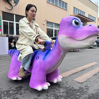Dinosaure animatronique électrique télécommandé à chevaucher avec cadre en acier pour centre commercial - Utilisation extérieure/intérieure