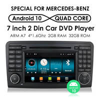 IPoster pemutar radio mobil layar sentuh, pemain radio mobil layar sentuh Double din 7 inci Android untuk Mercedes Benz ml-class W164 navigasi gps
