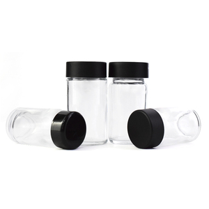 Paquete de 5 Botellas de Vidrio Transparente de Boca Ancha de 7g con Tapa Roja Electrochapada a Prueba de Niños - Product Image 5