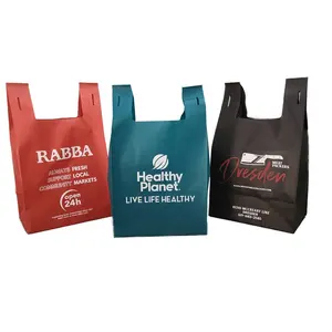 Yeni malzemelerin iyi teknoloji toptan rekabetçi fiyat tote çanta ağır alışveriş pp olmayan dokuma yelek çanta alışveriş