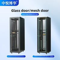 Armoire serveur 18-42U 19 pouces à poser au sol avec portes en verre maillé pour équipement réseau, salles de surveillance, amplificateur – En stock Hebei