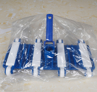 Nettoyeur de piscine avec tête d'aspiration, filtre et brosse, accessoires de nettoyage de piscine en plastique, prix d'usine YUNDA