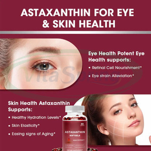 VitaSpring OEM Skin Whitening Krill Oil Astaxantina Cápsulas macias Suplementos dietéticos Astaxantina Softgels - Product Image 2