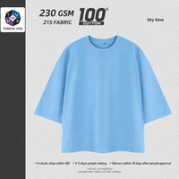 Kaos Oblong Pendek Lengan Pendek Grafis Monyet Batik Custom OEM THREAD VOX 230GSM Katun Jersey Double Yarn Combed, Kerah Bulat Longgar