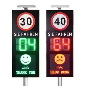 Señal de Tráfico LED <span class=keywords><strong>Solar</strong></span> Personalizada de Fábrica de Alta Calidad con Radar y Pantalla de Velocidad, Señal de Velocidad con Cara Sonriente y Triste para Seguridad Vial - Product Image 4