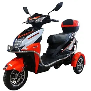 Wuxi supplier adult 3 wheel all terrain motorcycle electric scooter motorized rickshaw disability with padals for adults/elderly