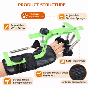 Dispositivo de Soporte para <span class=keywords><strong>Terapia</strong></span> de Manos, Entrenador de Rehabilitación de Extensión de Dedos Ajustable - Product Image 4