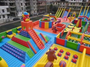 Colorful Theme Park Inflatable Amusement for Kids and Adult,NB Inflatables Outdoor Playground <b>Trampoline</b> Park Inflatable - Product Image 3