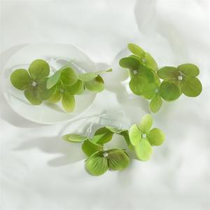 زهرة البرسيم الاصطناعية رباعية الأوراق ذات الملمس الطبيعي، زهرة الأوركيد الفراشية، دبوس شعر بزهرة، زهور الهيدرانجيا الاصطناعية - Product Image 5