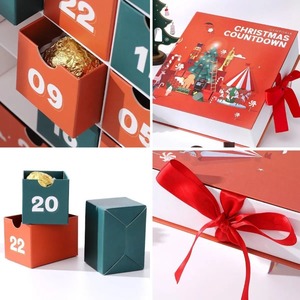 Christmas Advent Calendar <b>Box</b> 24 Days Countdown <b>Gift</b> <b>Box</b> <b>Empty</b> Rigid Paper Calendar <b>Box</b> For Chocolate Candy Cookie Holiday Xmas - Product Image 6