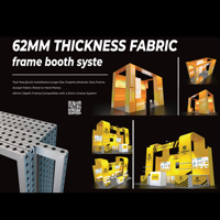 Système de stand modulaire incurvé Tianlang TL-62 léger avec cadre en tissu de 62 mm, affichage pour salon professionnel, graphiques interchangeables, personnalisable