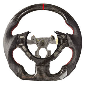 Volant de direction de voiture en cuir perforé et fibre de carbone personnalisé en usine pour Nissan GTR 85 - Product Image 1