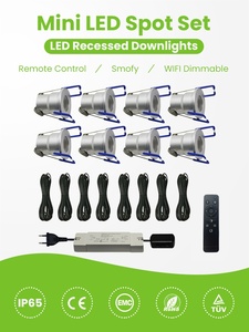 TUYA APP dimmable <span class=keywords><strong>led</strong></span> <span class=keywords><strong>mini</strong></span> projecteurs encastrés extérieur downlight set <span class=keywords><strong>IP65</strong></span> DC12V AC230V 700mA 3W 28mm trou coupé pour véranda - Product Image 4