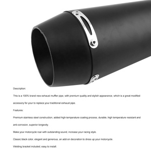 Resistente a alta temperatura negro M4 de 51 mm silenciador de escape de tubería con DB asesino Slip - Product Image 4