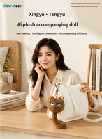 Robot intelligent en peluche éducatif en coton PP doux pour filles, avec réseau Wi-Fi 4G, IA pour l'accompagnement émotionnel, la guérison et le plaisir