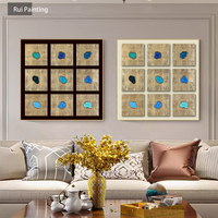 Peinture sur toile 3D abstraite décorative moderne en feuille d'or, faite à la main, haut de gamme, pour salon