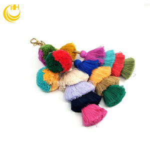 <span class=keywords><strong>Porte</strong></span>-clés en coton de haute qualité avec pompon en fourrure coloré, <span class=keywords><strong>porte</strong></span>-clés en peluche pour sac fourre-tout, design unique et élégant - Product Image 5