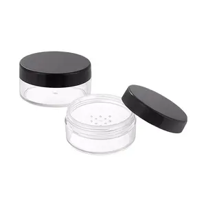 Hot sale simple design cosmetic emtpy mineral loose powder case with sifter