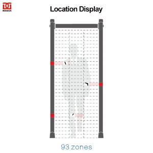MD-600GD havaalanı yüksek hassasiyet ve kararlılık 93 bölge güvenlik kontrolü kemer Metal dedektörü ile yürümek - Product Image 4