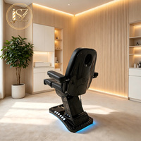 Table de massage électrique réglable pour spa, salon de beauté, soins du visage, esthétique, tatouage, podologie avec accoudoirs