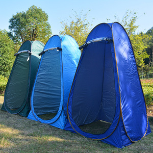 Carpa de Cambio de Ropa para Exteriores, Tela Plateada 180T Impermeable, Capa Única, Verde Militar, Carpa de Ducha Portátil para Camping y Pesca - Product Image 3