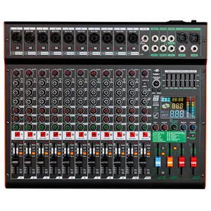 Depusheng TC12 12-Kanal-Audio-Mixer 48-V-Phantom-Power-Audio-Soundkarten-Mixer