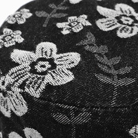 Casquette de pêcheur en denim à motif floral vintage, bord effiloché, chapeau de soleil décontracté pour femmes, idéal pour les voyages quotidiens