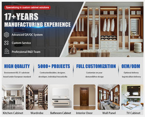 ארון בגדים יוקרתי לבן מותאם אישית, ארון בגדים האחרון ארון בגדים עם שולחן איפור - Product Image 6