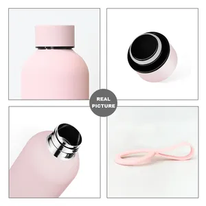 Custom Logo 500ml Drink Bottle Stainless Steel Double Wall Vaccum <strong>Flask</strong> Thermos Thermal Rubber Paint Matte Sports Water Bottle - Product Image 2
