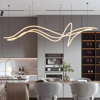 Suspension Linéaire LED Moderne et Personnalisée Noir et Blanc pour Plafond à Lattes Décoration Intérieure Type Industrielle