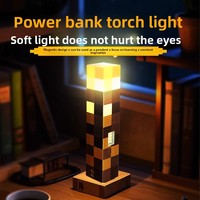 Magnetik untuk Gantungan Kunci LED Senter Kecil Power Bank Bertema Game & Lampu Tongkat Pijar
